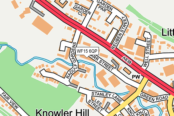 WF15 6QP map - OS OpenMap – Local (Ordnance Survey)