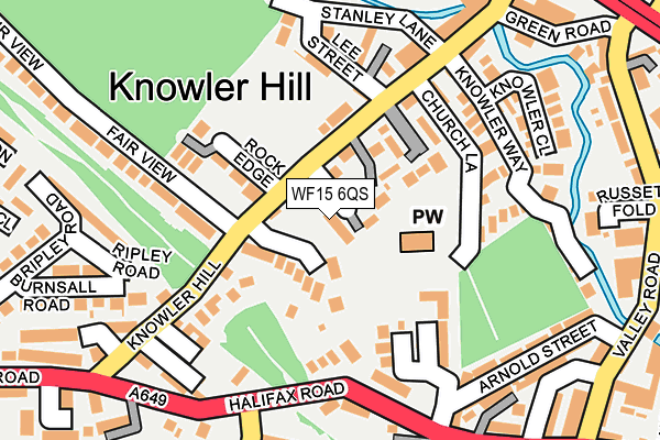 WF15 6QS map - OS OpenMap – Local (Ordnance Survey)