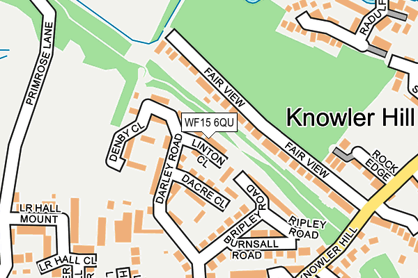 WF15 6QU map - OS OpenMap – Local (Ordnance Survey)