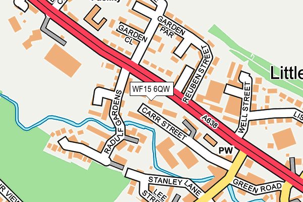 WF15 6QW map - OS OpenMap – Local (Ordnance Survey)