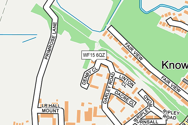 WF15 6QZ map - OS OpenMap – Local (Ordnance Survey)