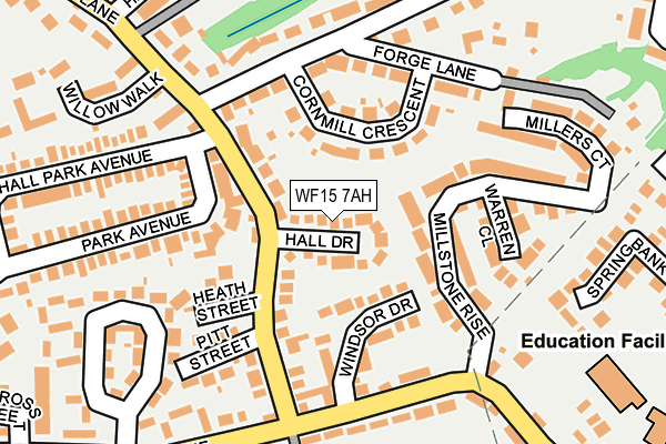 WF15 7AH map - OS OpenMap – Local (Ordnance Survey)