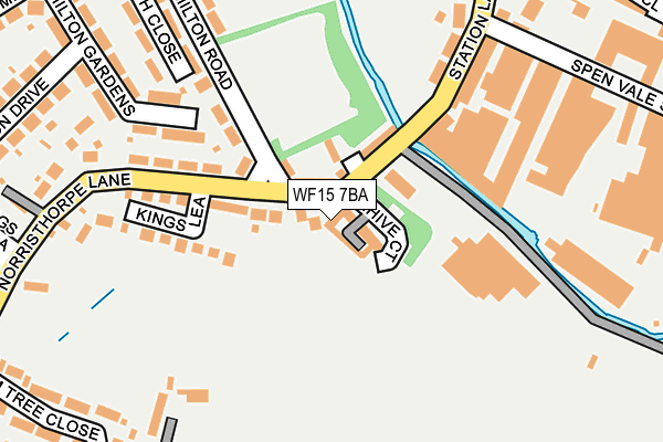WF15 7BA map - OS OpenMap – Local (Ordnance Survey)