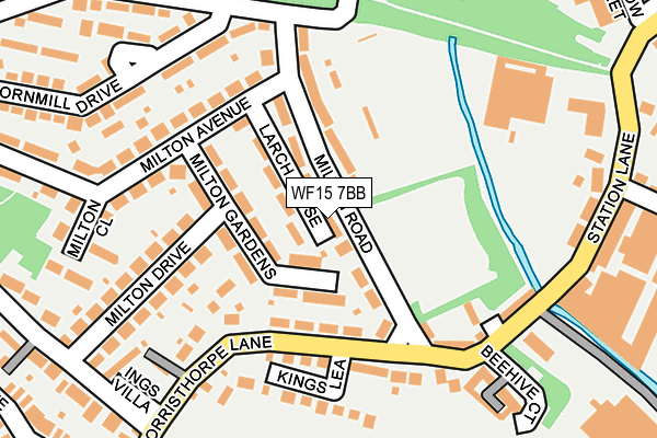 WF15 7BB map - OS OpenMap – Local (Ordnance Survey)