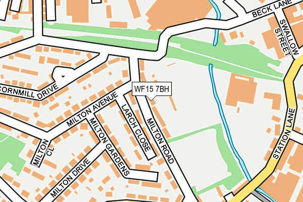 WF15 7BH map - OS OpenMap – Local (Ordnance Survey)