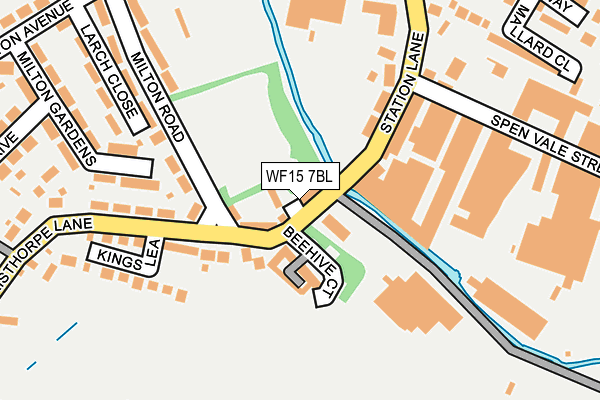 WF15 7BL map - OS OpenMap – Local (Ordnance Survey)