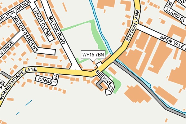 WF15 7BN map - OS OpenMap – Local (Ordnance Survey)