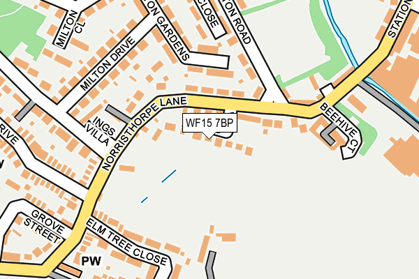 WF15 7BP map - OS OpenMap – Local (Ordnance Survey)