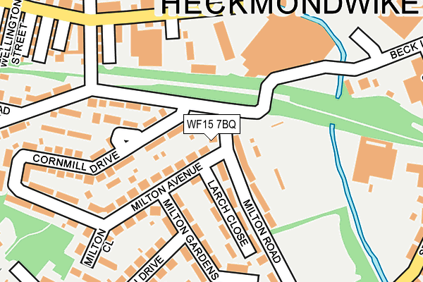 WF15 7BQ map - OS OpenMap – Local (Ordnance Survey)