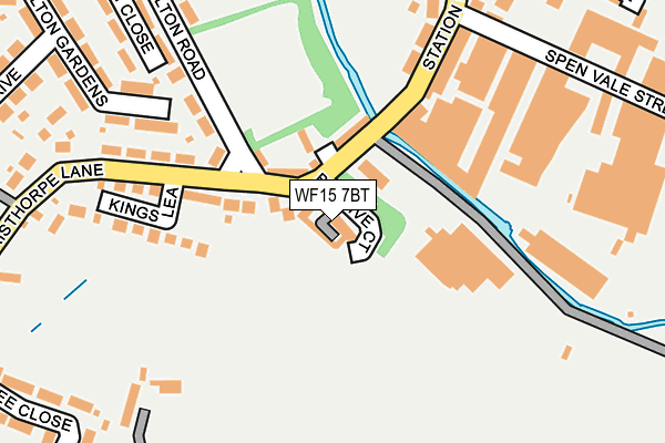 WF15 7BT map - OS OpenMap – Local (Ordnance Survey)