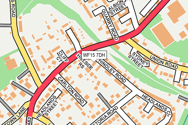 WF15 7DH map - OS OpenMap – Local (Ordnance Survey)