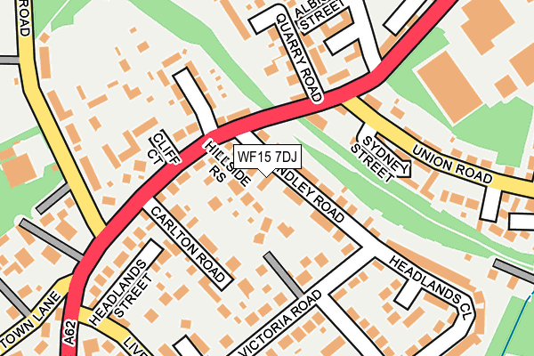 WF15 7DJ map - OS OpenMap – Local (Ordnance Survey)