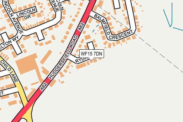 WF15 7DN map - OS OpenMap – Local (Ordnance Survey)