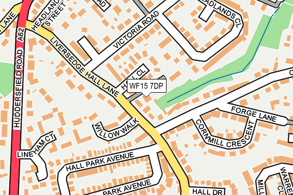 WF15 7DP map - OS OpenMap – Local (Ordnance Survey)