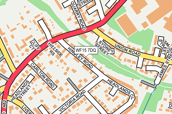 WF15 7DQ map - OS OpenMap – Local (Ordnance Survey)