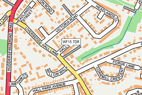 WF15 7DR map - OS OpenMap – Local (Ordnance Survey)