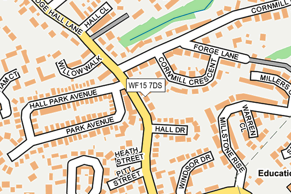 WF15 7DS map - OS OpenMap – Local (Ordnance Survey)