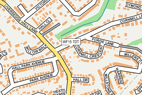 WF15 7DT map - OS OpenMap – Local (Ordnance Survey)