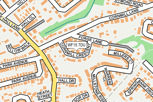 WF15 7DU map - OS OpenMap – Local (Ordnance Survey)