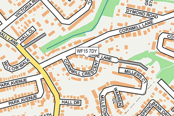 WF15 7DY map - OS OpenMap – Local (Ordnance Survey)