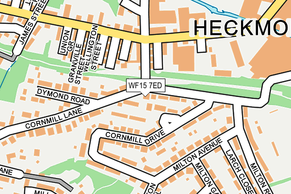 WF15 7ED map - OS OpenMap – Local (Ordnance Survey)
