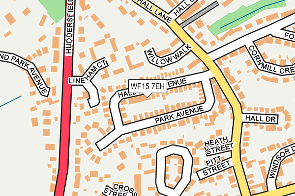 WF15 7EH map - OS OpenMap – Local (Ordnance Survey)