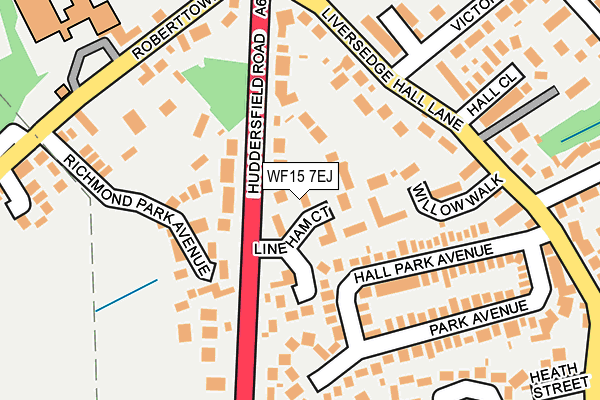 WF15 7EJ map - OS OpenMap – Local (Ordnance Survey)