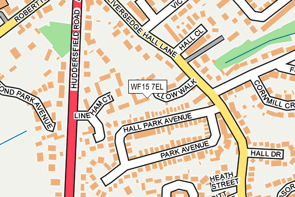 WF15 7EL map - OS OpenMap – Local (Ordnance Survey)