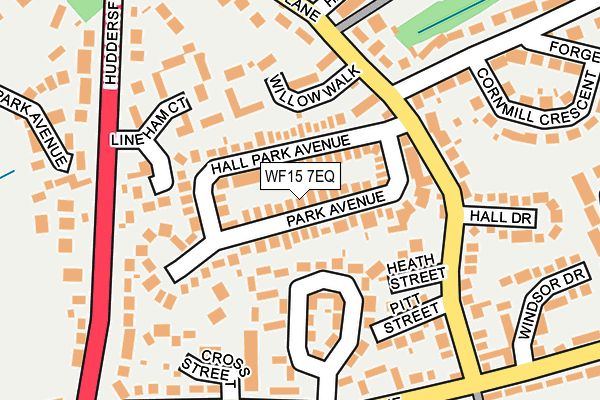 WF15 7EQ map - OS OpenMap – Local (Ordnance Survey)