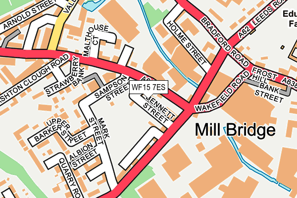 WF15 7ES map - OS OpenMap – Local (Ordnance Survey)