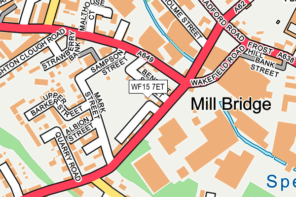 WF15 7ET map - OS OpenMap – Local (Ordnance Survey)