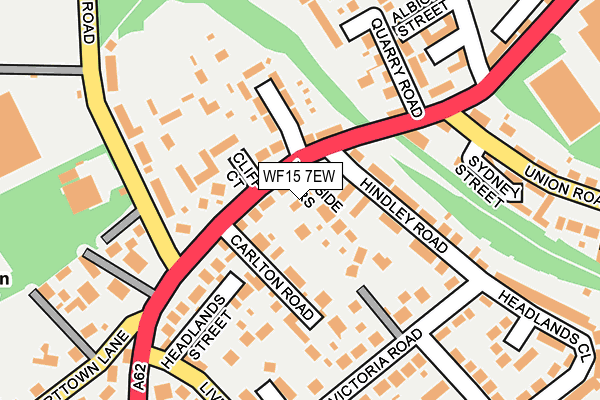 WF15 7EW map - OS OpenMap – Local (Ordnance Survey)