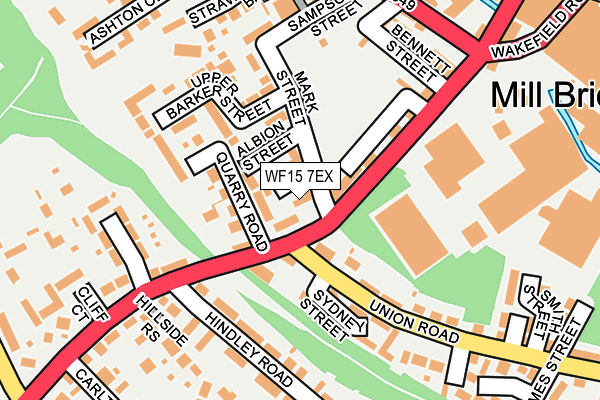 WF15 7EX map - OS OpenMap – Local (Ordnance Survey)