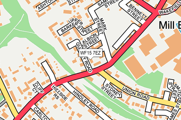 WF15 7EZ map - OS OpenMap – Local (Ordnance Survey)