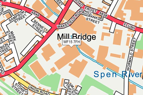 WF15 7FH map - OS OpenMap – Local (Ordnance Survey)