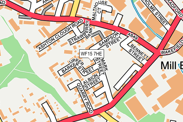 WF15 7HE map - OS OpenMap – Local (Ordnance Survey)