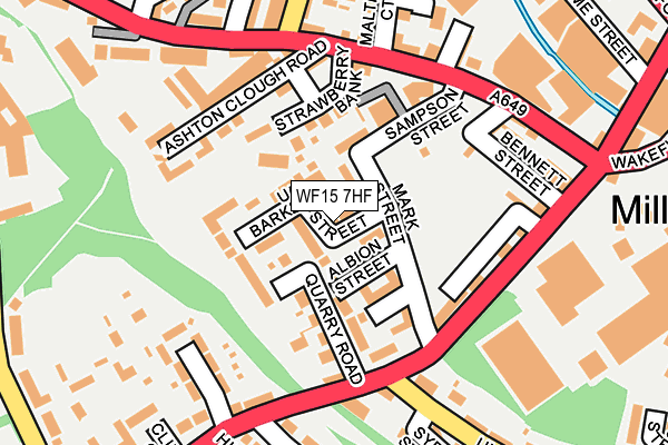 WF15 7HF map - OS OpenMap – Local (Ordnance Survey)
