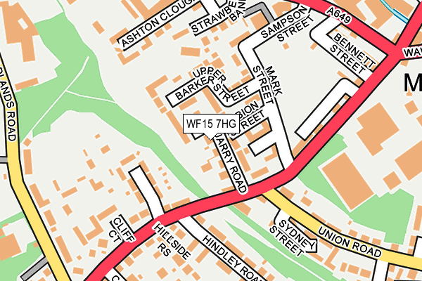 WF15 7HG map - OS OpenMap – Local (Ordnance Survey)
