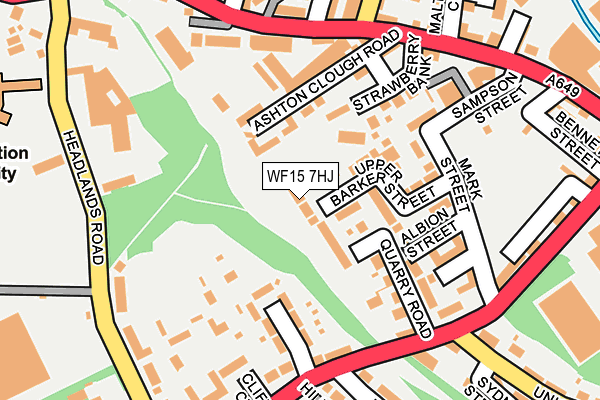 WF15 7HJ map - OS OpenMap – Local (Ordnance Survey)