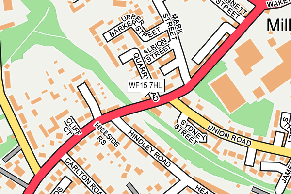 WF15 7HL map - OS OpenMap – Local (Ordnance Survey)