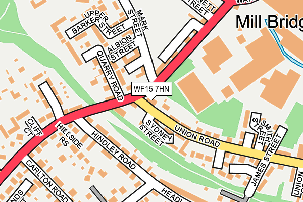 WF15 7HN map - OS OpenMap – Local (Ordnance Survey)