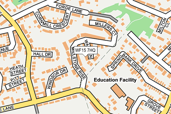 WF15 7HQ map - OS OpenMap – Local (Ordnance Survey)