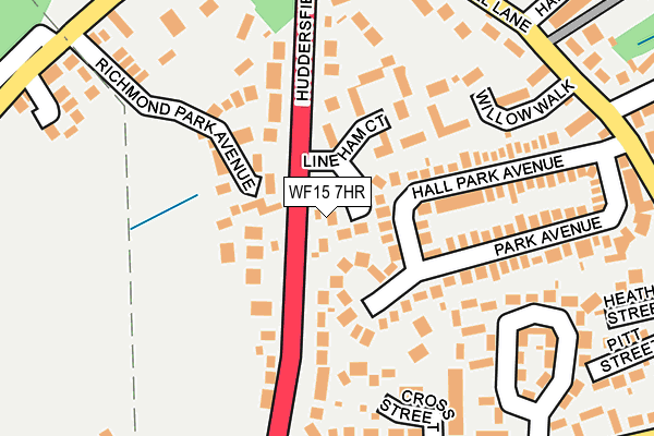 WF15 7HR map - OS OpenMap – Local (Ordnance Survey)