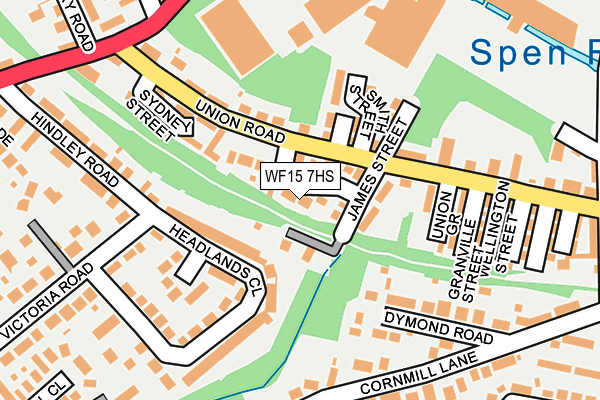 WF15 7HS map - OS OpenMap – Local (Ordnance Survey)