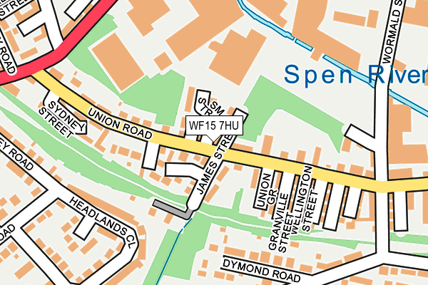 WF15 7HU map - OS OpenMap – Local (Ordnance Survey)