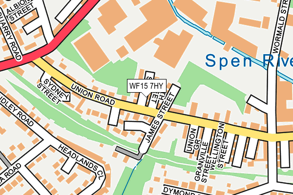 WF15 7HY map - OS OpenMap – Local (Ordnance Survey)