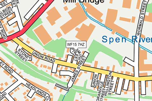 WF15 7HZ map - OS OpenMap – Local (Ordnance Survey)