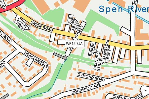 WF15 7JA map - OS OpenMap – Local (Ordnance Survey)