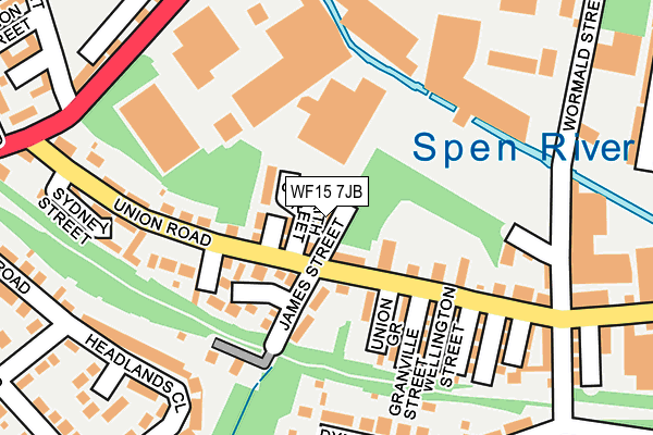 WF15 7JB map - OS OpenMap – Local (Ordnance Survey)