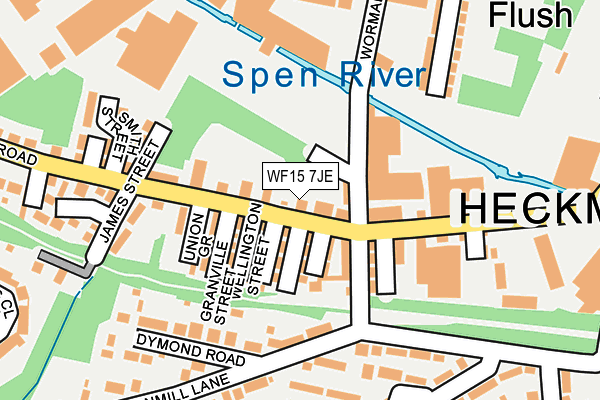 WF15 7JE map - OS OpenMap – Local (Ordnance Survey)